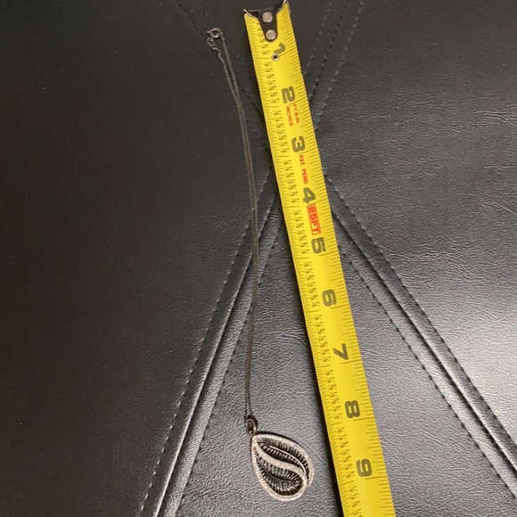 Vintage DS leaf shape pendant crystals & blk sterling 925 necklace w/ earrings - Picture 9 of 15